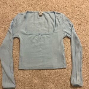Urban Outfitters Light Blue Long Sleeve Top